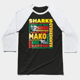 Sharks Aquarium Hobbyist Ocean Marine Biology Biologist Sea Baseball T-Shirt